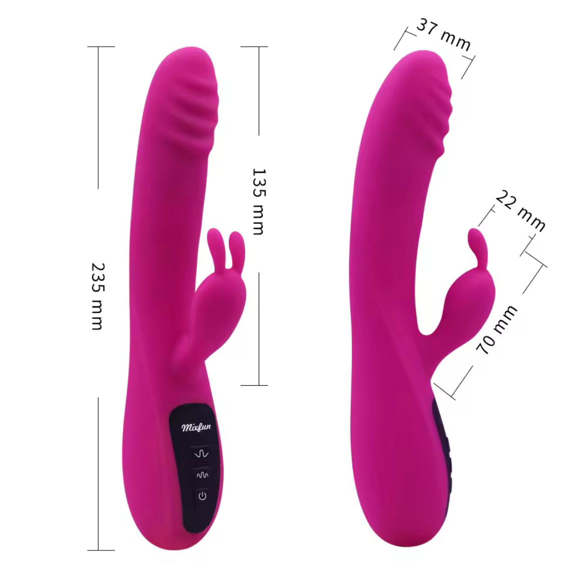 Rabbit silicone g-spot dildo vaginal vibrator sex toys for women