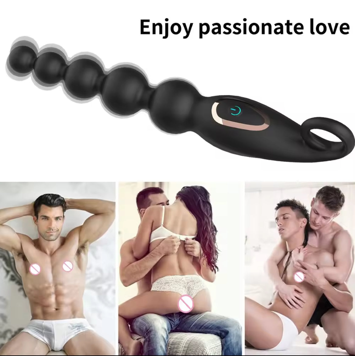 Anal Vibrator 7 Speed Anal Beads Prostate Massage Butt Plug Stimulator Dildo